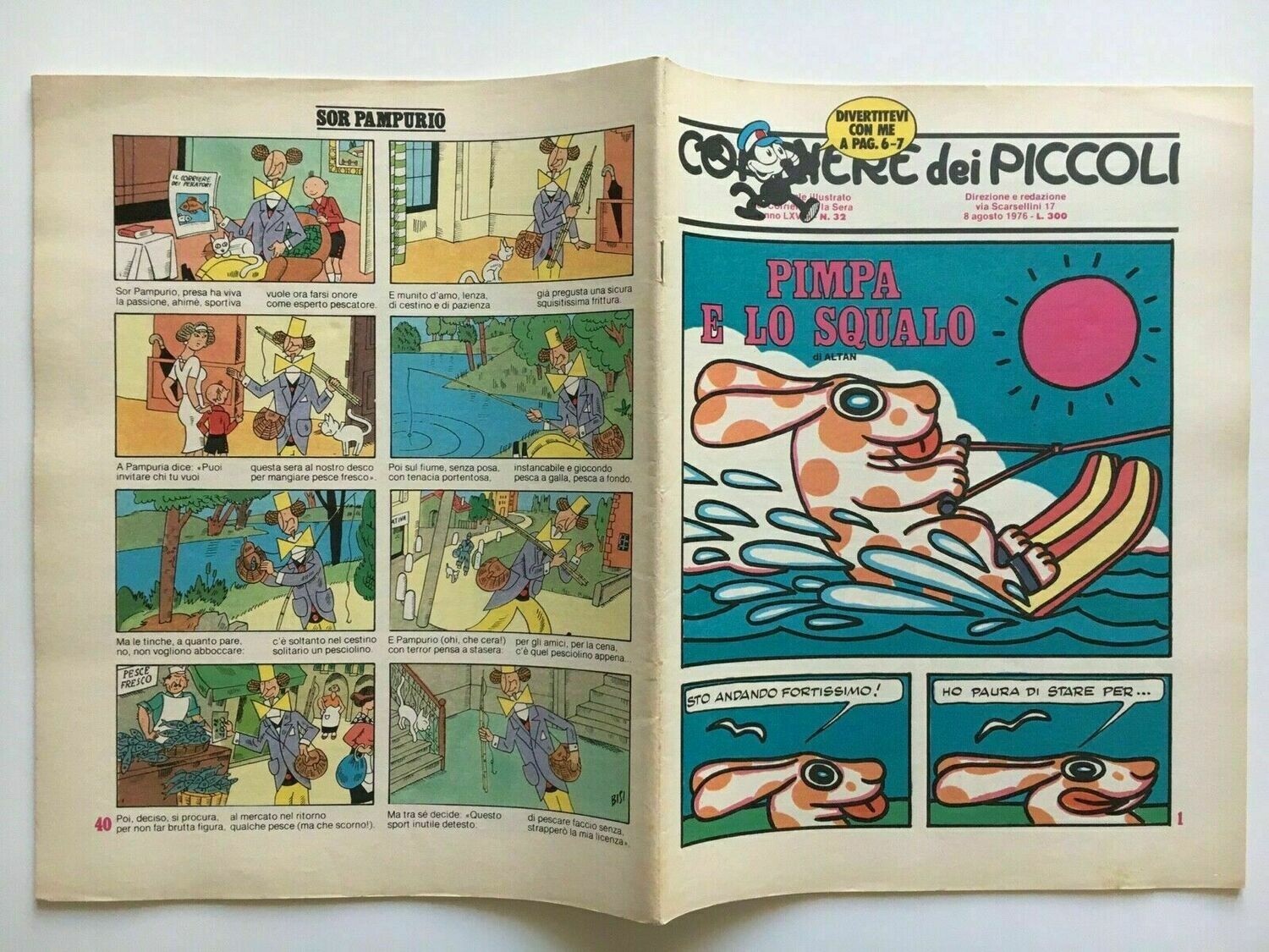 Corriere dei piccoli anno LXVIII N.32 - 1976 - Rizzoli libri