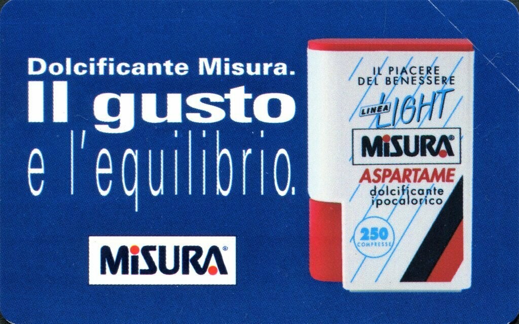 carte telefoniche - Dolcificante Misura - Il Gusto e L'Equilibrio -italia da L.10000 Mantegazza - Usata
