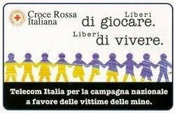 carte telefoniche - Croce Rossa Italiana - Liberi di Giocare... Liberi di Vivere -italia da L.5000 Mantegazza - Usata