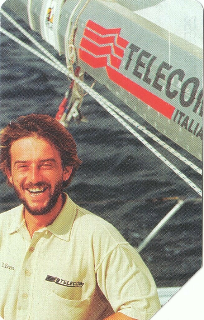 carte telefoniche - Giovanni Soldini e Telecom Italia -italia da L.5000 Cellograf - Usata