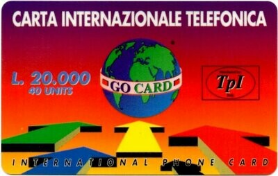 carte telefoniche - Go Card - Carta Internazionale Telefonica -italia da L.20000/40 unità - Usata