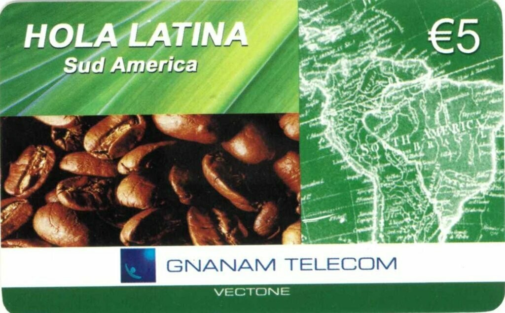 carte telefoniche - Hola Latina - 5 € (Gnanam Telecom white) -italia da 5 - Usata