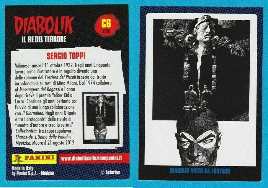 Figurina - Diabolik il re del Terrore - Sticker no. C6 - Nuova -Ed Panini - ITALIA