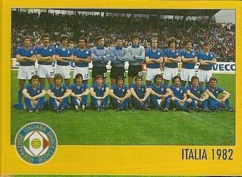 Figurina - Azzurri con IP Figurine Merlin - squadra italia 1982 -   Nuova -Ed Merlin - ITALIA