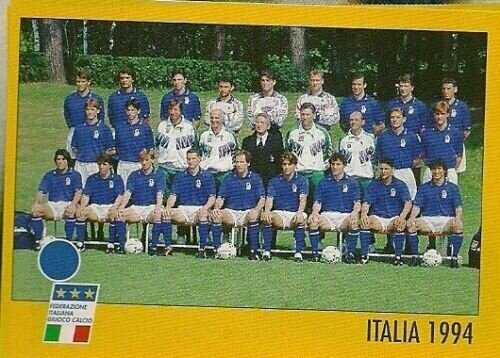 Figurina - Azzurri con IP Figurine Merlin - squadra italia 1994 -   Nuova -Ed Merlin - ITALIA