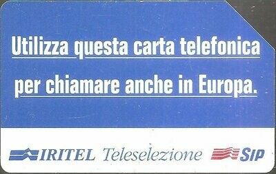 carte telefoniche - Iritel - Teleselezione -italia da L.10000 Mantegazza - Usata