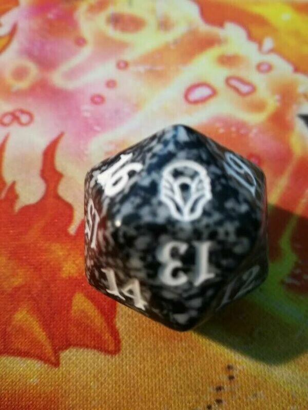 dado D20 magic dominaria nero