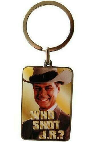 Dallas Enamel Keychain Who Shot JR