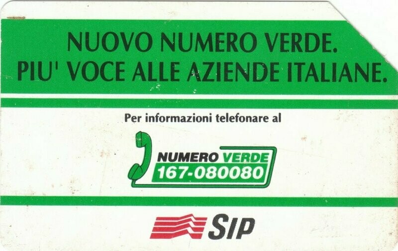 carte telefoniche - Nuovo numero verde. Più voce -italia da L.5000 Mantegazza (catalogo) C&C:2370, Gol:341 Usata