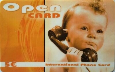 carte telefoniche - Open Card -italia da 5 (catalogo) Col:IT-PRE-OPN-001 Usata