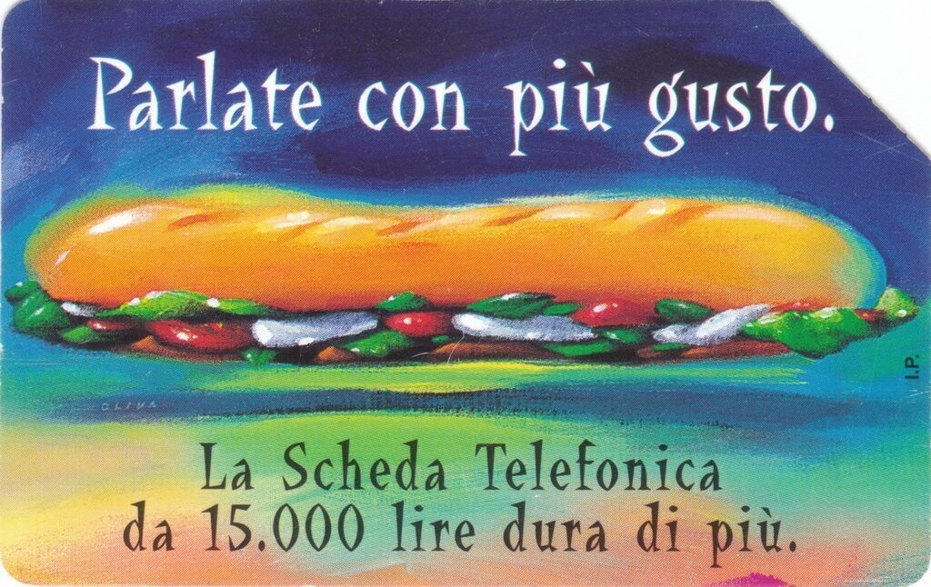 carte telefoniche - Parlate Con Più Gusto - Panino -italia da L.10000 Technicard System S.p.A. (catalogo) C&C:2666, Gol:605 Usata