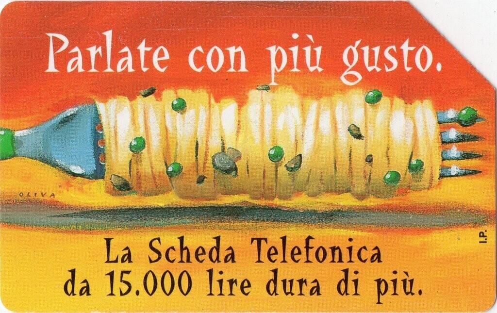 carte telefoniche - Parlate Con Più Gusto - Spaghetti -italia da L.5000 Mantegazza (catalogo) C&C:2835, Gol:759 Usata