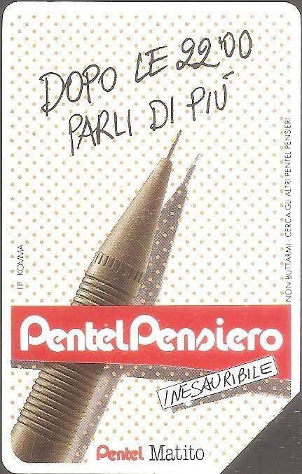 carte telefoniche - Pentel - Matito -italia da L.5000 Mantegazza (catalogo) C&C:2236, Gol:179 Usata