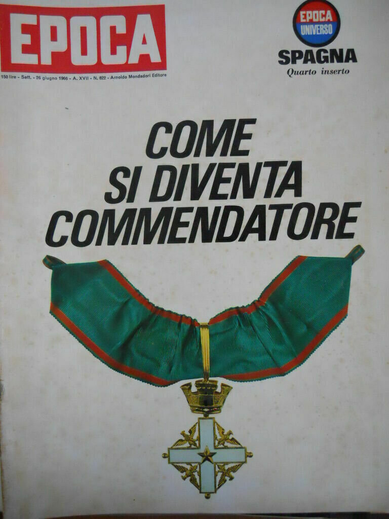 epoca rivista vintage  1966 - anno XVII N.822 - Mondadori ed