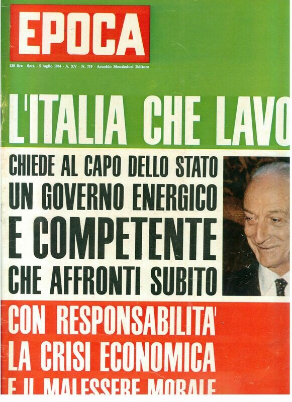 epoca rivista vintage 1964 anno XV N.719 - Mondadori ed