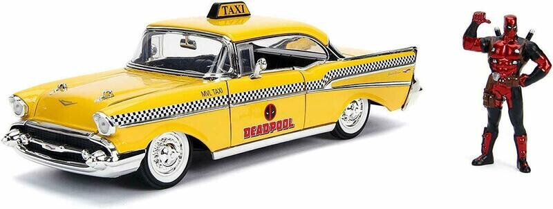 Deadpool Diecast Model 1/24 Deadpool Yellow Taxi