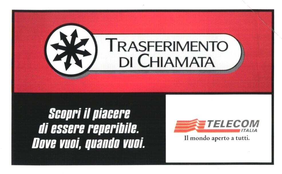carte telefoniche - Scegli tre servizi... - Trasferimento Di Chiamata -italia da L.5000/€2,58 Publicenter S.p.A. Usata