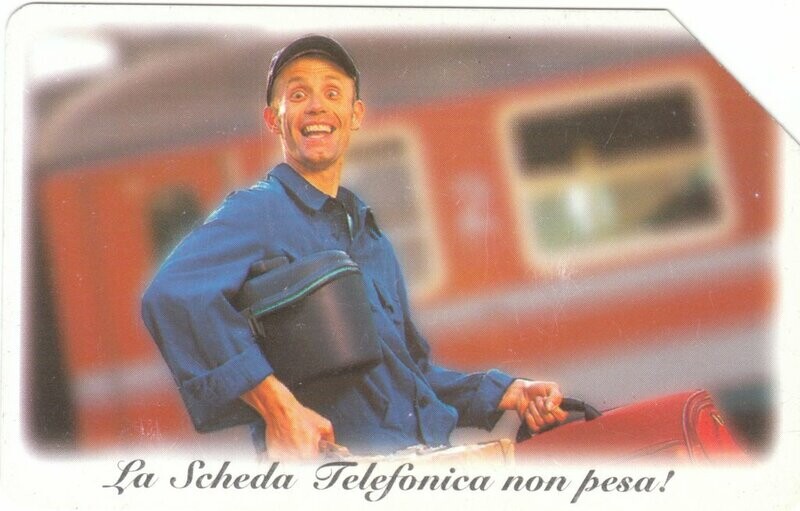 carte telefoniche - La scheda è una cosa meravigliosa - Facchino -italia da L.5000 Mantegazza (catalogo) C&C:2722, Gol:649 Usata