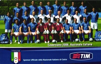 carte telefoniche - Mondiali 2006 - Italia a coverciano -italia da 5 (catalogo) C&C:F4292, Gol:2181 Usata
