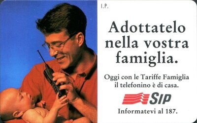 carte telefoniche - Telefonino - Adottatelo Nella Vostra Famiglia -italia da L.5000 Mantegazza (catalogo) C&C:2396, Gol:365 Usata