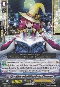 Carta Vanguard - Witch of Prohibited Books, Cinnamon [G Format] - Draghi Sigillo Liberati