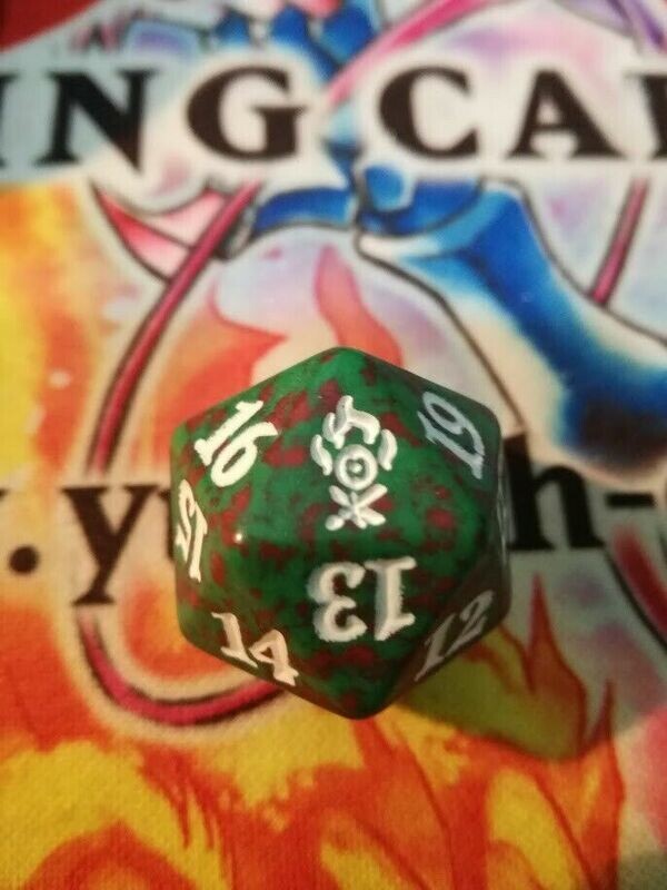 dado D20 magic ravnica alleanze Grull verde/rosso