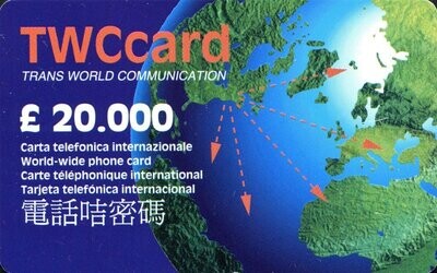 carte telefoniche - TWC Card -italia da L.20000 (catalogo) Col:IT-PRE-TWC-0002 Usata