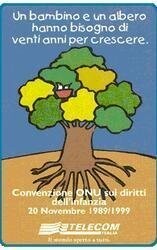carte telefoniche - UNICEF Convenzione Onu Diritti Dell'infanzia -italia da L.5000/€2,58 Publicenter S.r.l  C&C:F3169, Gol:1098 Usata