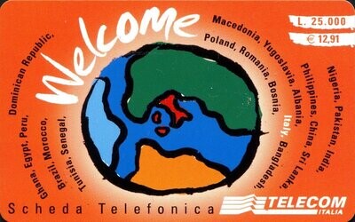 carte telefoniche - Welcome - Orange WLG -italia da L.25000/100 unità C&C:6107 Usata