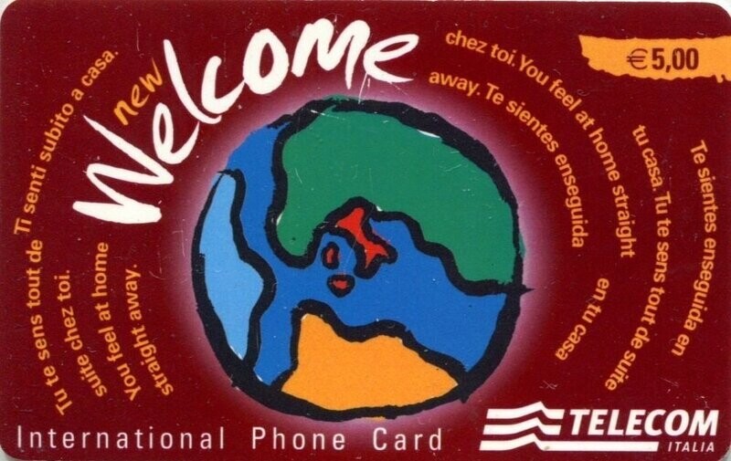 carte telefoniche - Welcome - vinaccia - euro WAN -italia da 5   C&C:6166 Usata