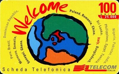 carte telefoniche - Welcome - Yellow WLA -italia da L.25000/100 unità C&C:6101 Usata