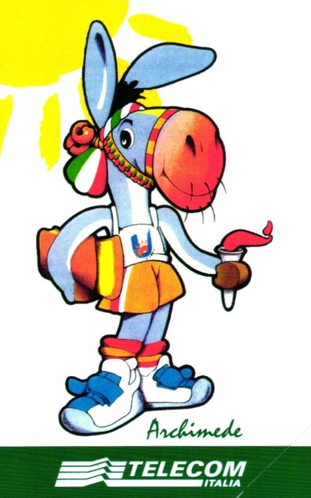 carte telefoniche - XIX Universiade - Mascotte -italia da L.10000 Technicard System S.p.A. C&C:2711, Gol:646 Usata