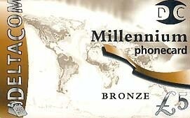 carte telefoniche - Millennium Bronze -Regno unito da £5 Col:GB-PRE-DTC-0001A Usata