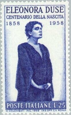 Francobollo - Rep. Italia - Centenary of the birth of actress Eleonora Duse