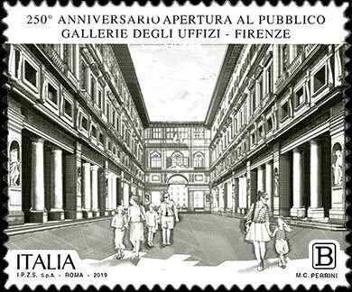 Francobollo - Rep. Italia - 250th Anniversary of the Uffizi Gallery, Florence - B - 2019 - Usato