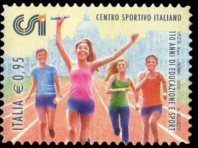 Francobollo - Rep. Italia - 110th anniversary the foundation of Italian sports center - 0.95 € - 2016 - Usato