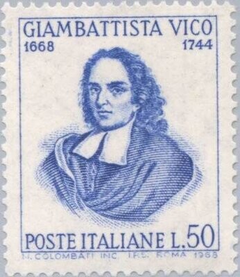Francobollo - Rep. Italia - Giambattista Vico - 50 L - 1968 - Usato