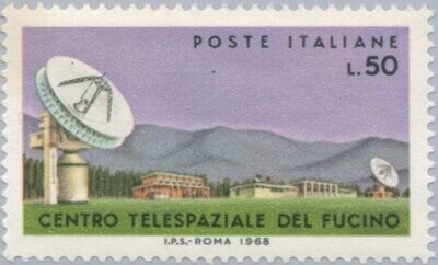 Francobollo - Rep. Italia - View of the center of the Fucino - 50 L - 1968 - Usato