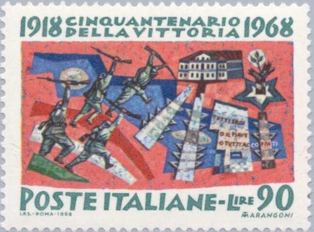Francobollo - Rep. Italia - The Unknown Soldier - 180 L - 1968 - Usato