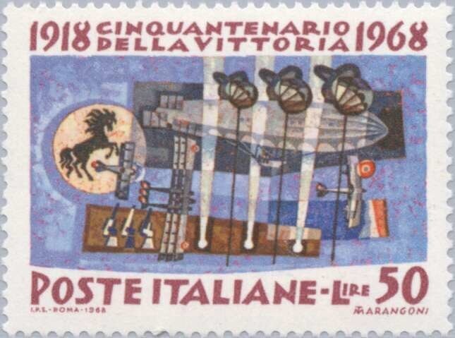 Francobollo - Rep. Italia - Air Force - 50 L - 1968 - Usato