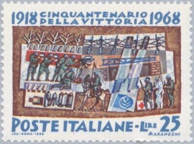 Francobollo - Rep. Italia - Battle scene - 25 L - 1968 - Usato