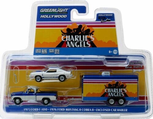 Greenlight charlie's angels  Set 3 Mod Ford f100 e mustang e PICKUP Scala 1:64