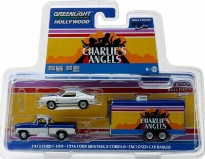 Greenlight charlie's angels Set 3 Mod Ford f100 e mustang e PICKUP Scala 1:64