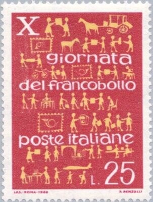 Francobollo - Rep. Italia - Postal Development - 25 L - 1968 - Usato