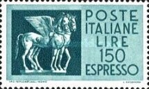 Francobollo - Rep. Italia - Etruscan Winged Horses - 150 L - 1966 - Usato