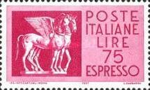 Francobollo - Rep. Italia - Etruscan Winged Horses - 75 L - 1958 - Usato