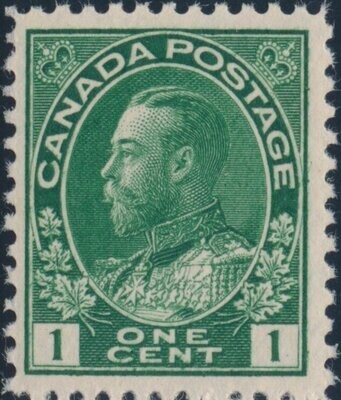 Francobollo - Canada - King George V Admiral (dark green) - 1 C - 1911 - Usato