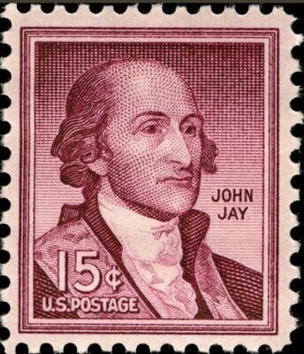 Francobollo - Stati Uniti -John Jay (1745-1829), former Governor of New York- 15 C -1958 Usato