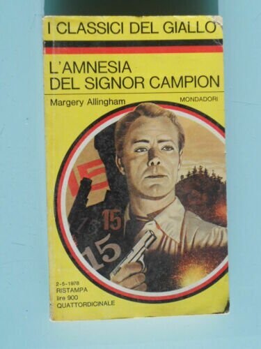 i classici del giallo mondadori n.294 l'amnesia del signor Campion