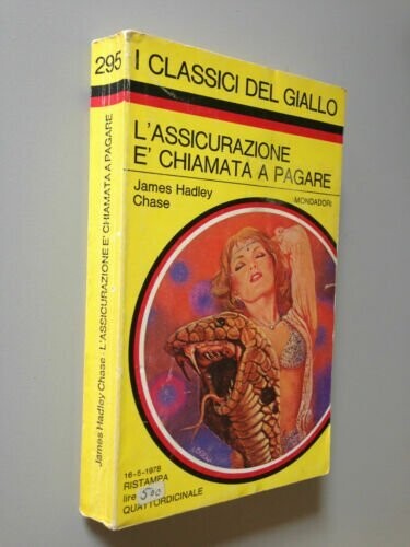 i classici del giallo mondadori n.295 l'assicurazione è chiamata a pagare